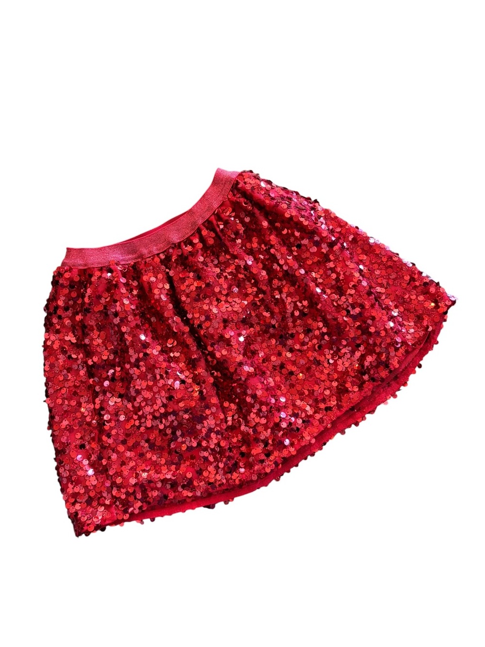 NWOT Cat & Jack XS (4/5) Girl Red Sequin Party Skirt